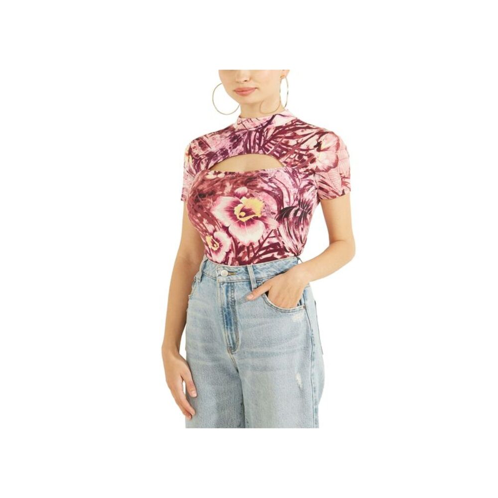 Guess Womens Gwen Cutout Top